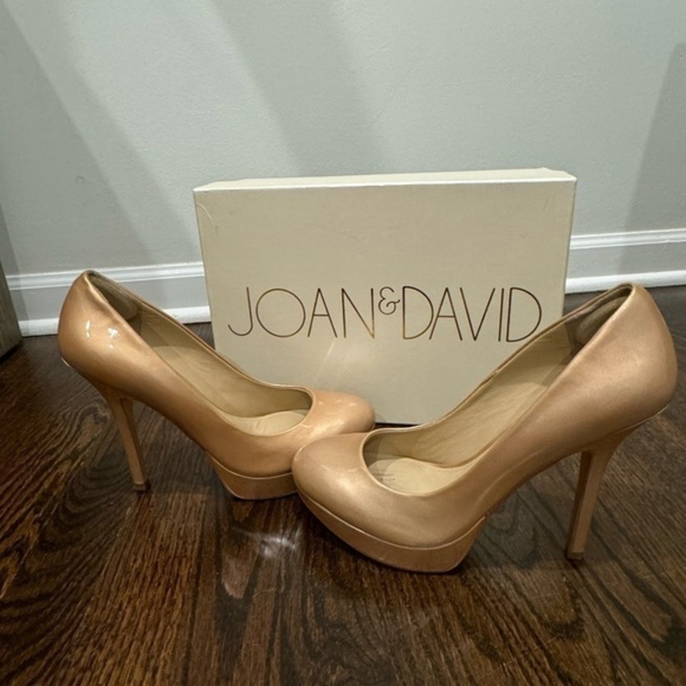 Joan & David Flipp Patent high Heel holiday Christmas new year party shoe